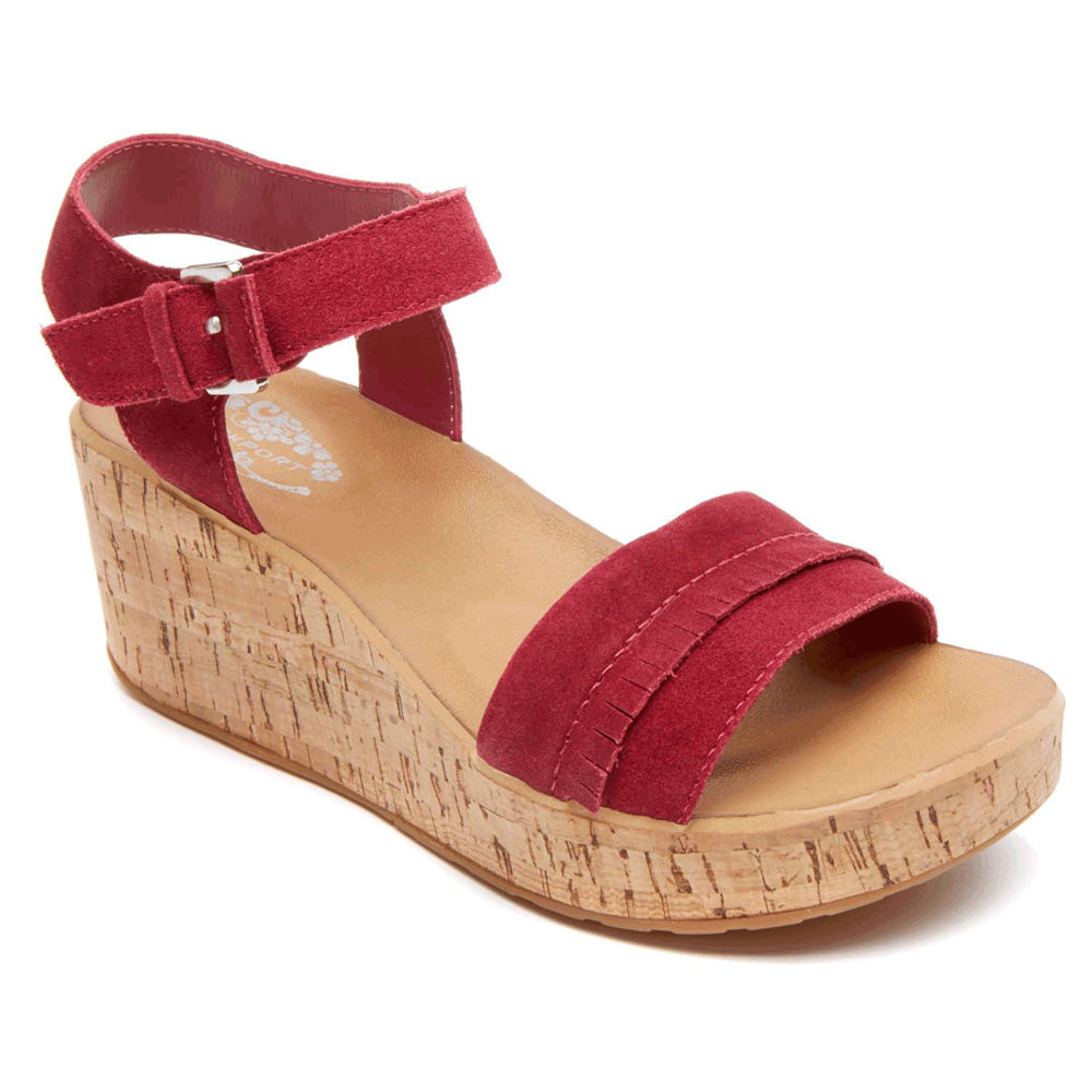 Sandálias Rockport Mulher Vermelhas - Weekend Casuals Lanea Quarter-Strap - 19680ARNU